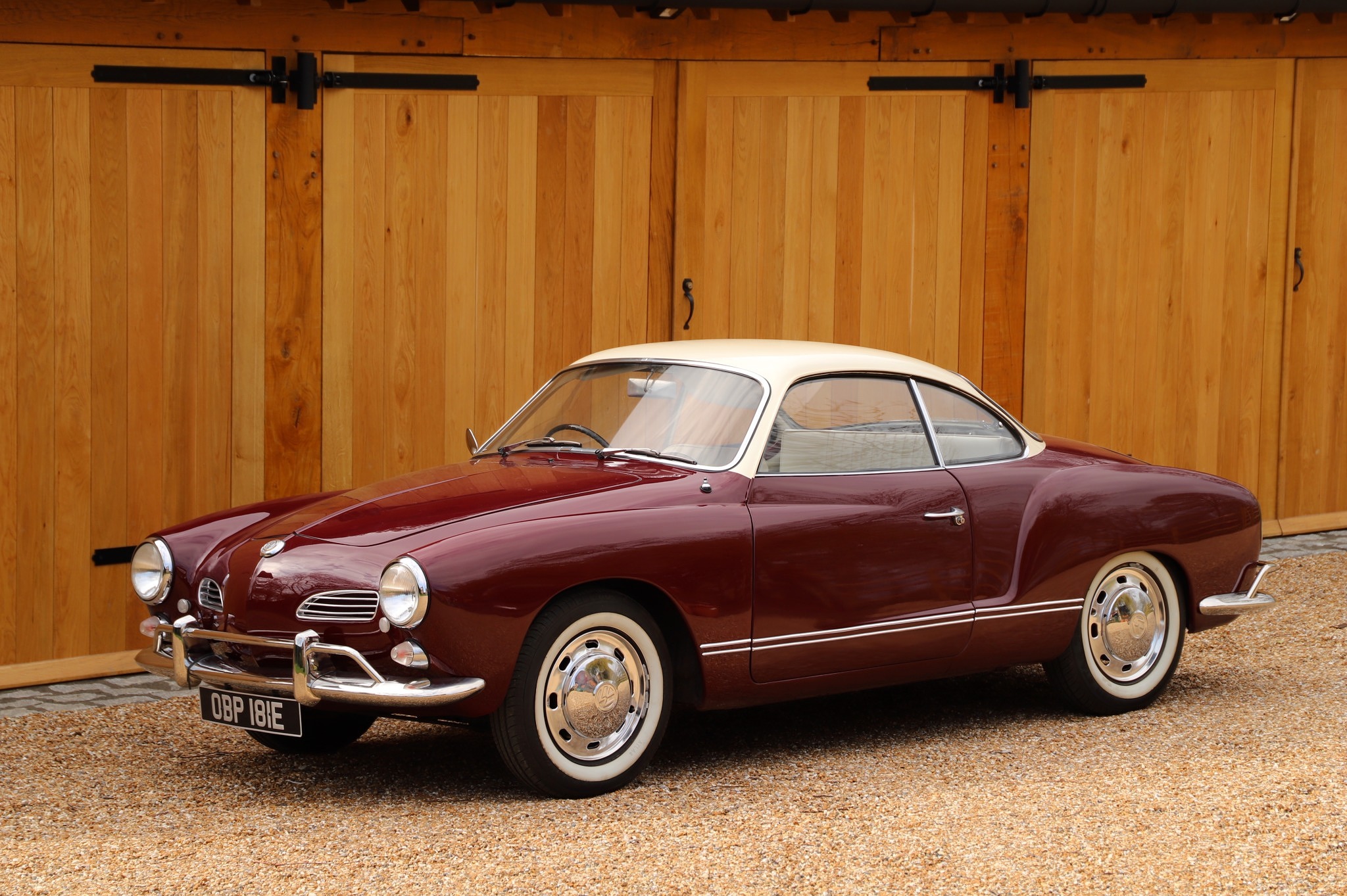 Vw Karmann Ghia Right Hand Drive Stunning In Burgundy Red With A